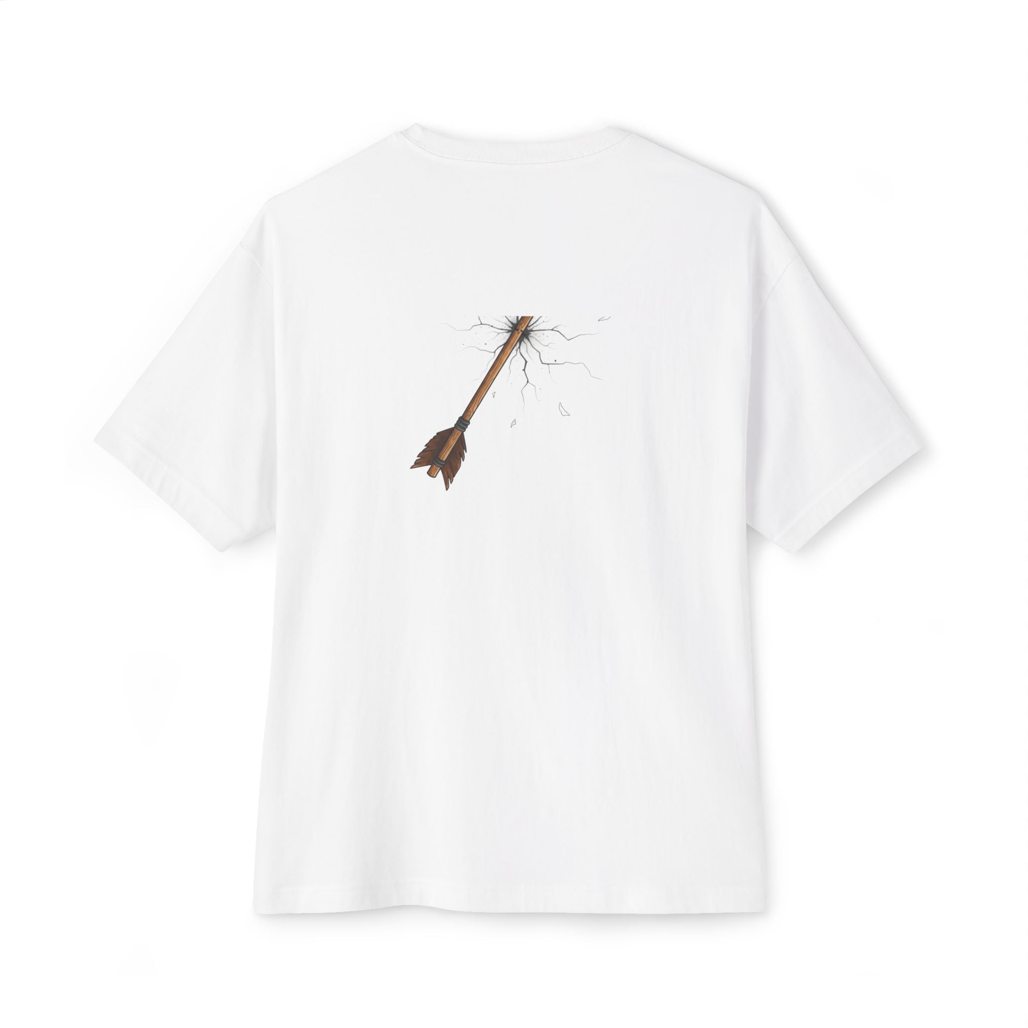 Boxy Tee — Minimal '20202020V' Front Arc & Arrow Back Graphic