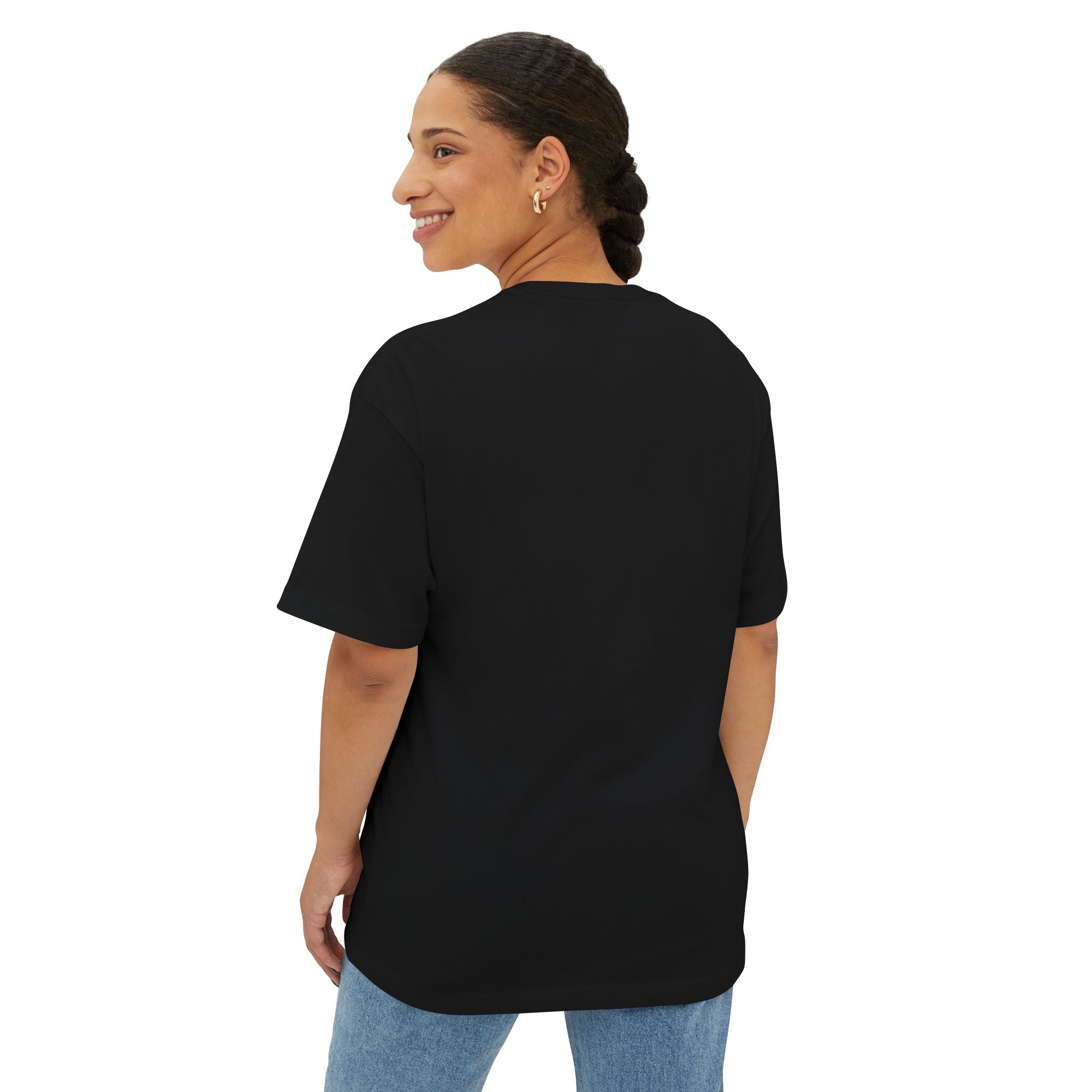 Boxy Tee — Minimal Arch Logo "MIIWTTSSBC" Casual Oversized Shirt